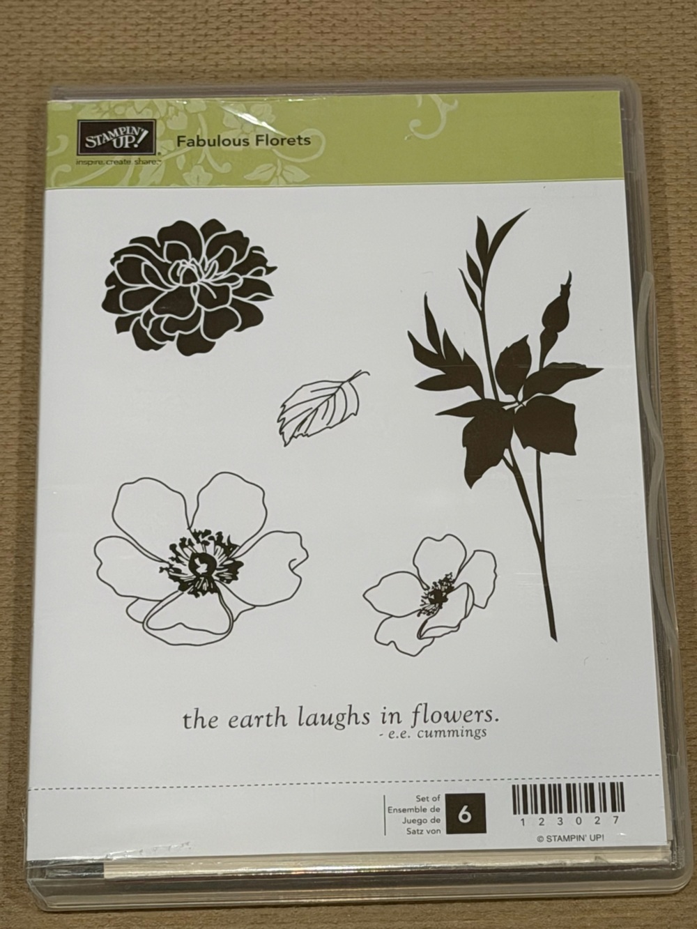 Stampin' Up! Fabulous Florets Floral Stamp Set in Black and White